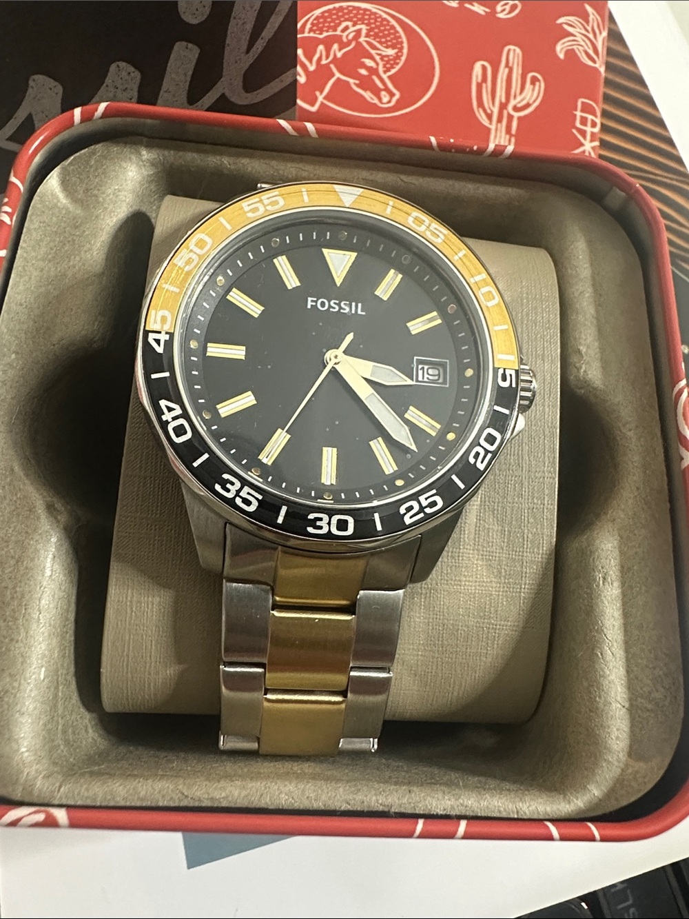 Fossil Watch BQ2507 + DTX Watch Tin